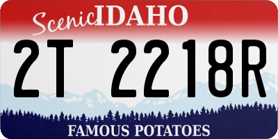 ID license plate 2T2218R