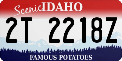 ID license plate 2T2218Z