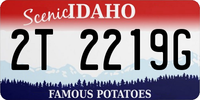 ID license plate 2T2219G