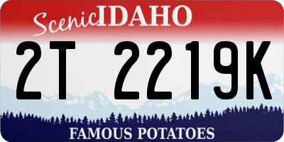 ID license plate 2T2219K