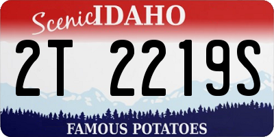 ID license plate 2T2219S
