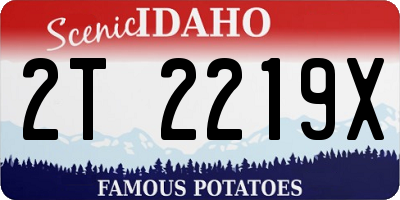 ID license plate 2T2219X