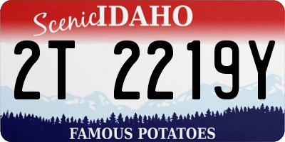 ID license plate 2T2219Y