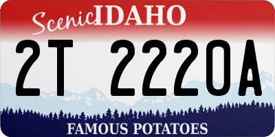 ID license plate 2T2220A