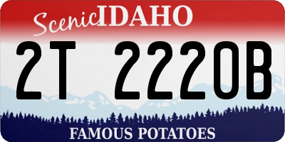 ID license plate 2T2220B