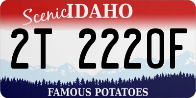 ID license plate 2T2220F