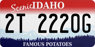 ID license plate 2T2220G