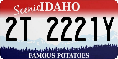 ID license plate 2T2221Y