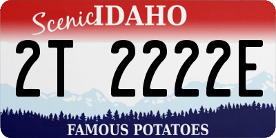 ID license plate 2T2222E