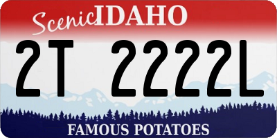 ID license plate 2T2222L