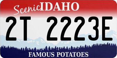 ID license plate 2T2223E