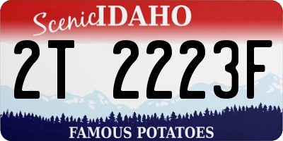 ID license plate 2T2223F
