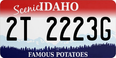 ID license plate 2T2223G