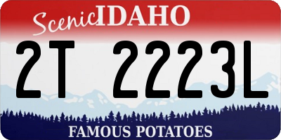 ID license plate 2T2223L