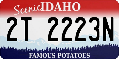 ID license plate 2T2223N