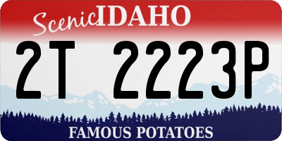 ID license plate 2T2223P