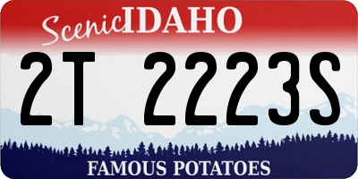 ID license plate 2T2223S