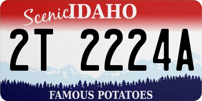ID license plate 2T2224A