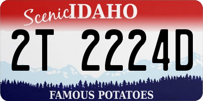 ID license plate 2T2224D