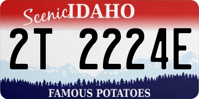 ID license plate 2T2224E