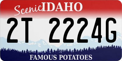 ID license plate 2T2224G