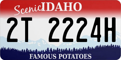 ID license plate 2T2224H
