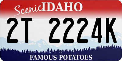 ID license plate 2T2224K