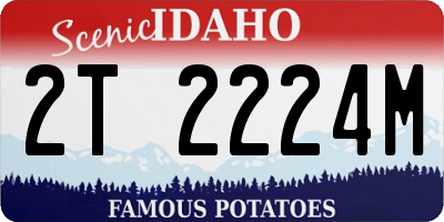 ID license plate 2T2224M