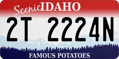 ID license plate 2T2224N