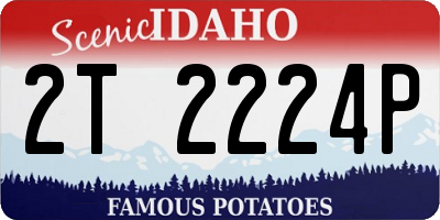 ID license plate 2T2224P