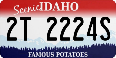 ID license plate 2T2224S