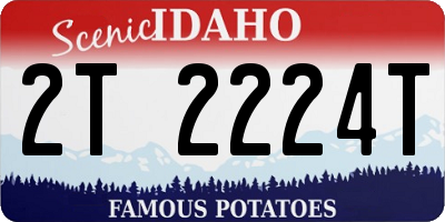 ID license plate 2T2224T