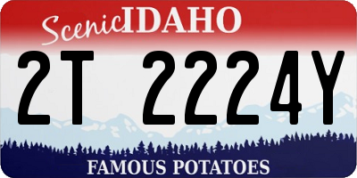 ID license plate 2T2224Y