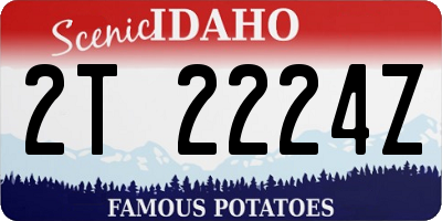ID license plate 2T2224Z