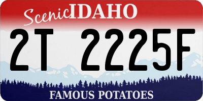 ID license plate 2T2225F