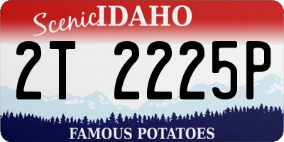 ID license plate 2T2225P