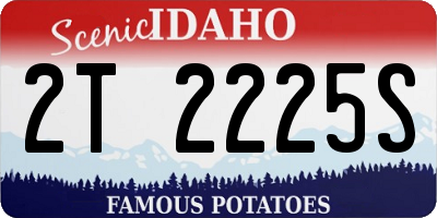 ID license plate 2T2225S