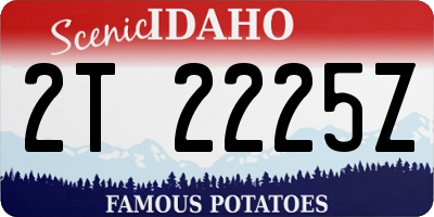 ID license plate 2T2225Z