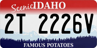 ID license plate 2T2226V