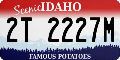 ID license plate 2T2227M