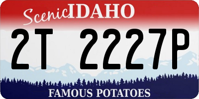ID license plate 2T2227P