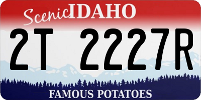 ID license plate 2T2227R