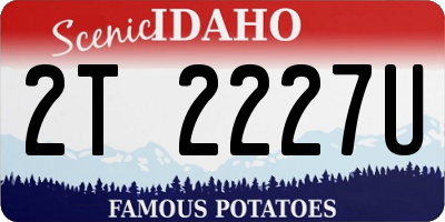 ID license plate 2T2227U