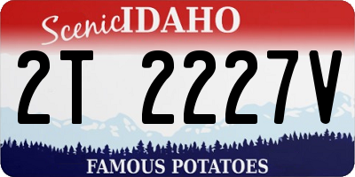 ID license plate 2T2227V
