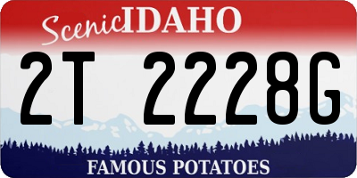 ID license plate 2T2228G