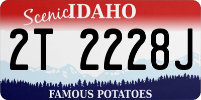 ID license plate 2T2228J