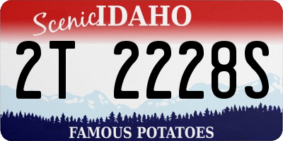 ID license plate 2T2228S
