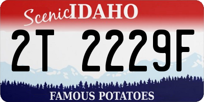 ID license plate 2T2229F