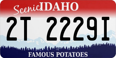 ID license plate 2T2229I