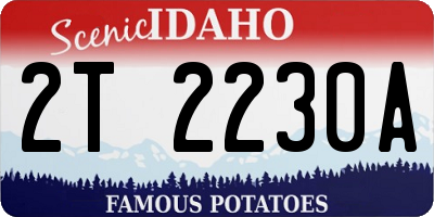 ID license plate 2T2230A